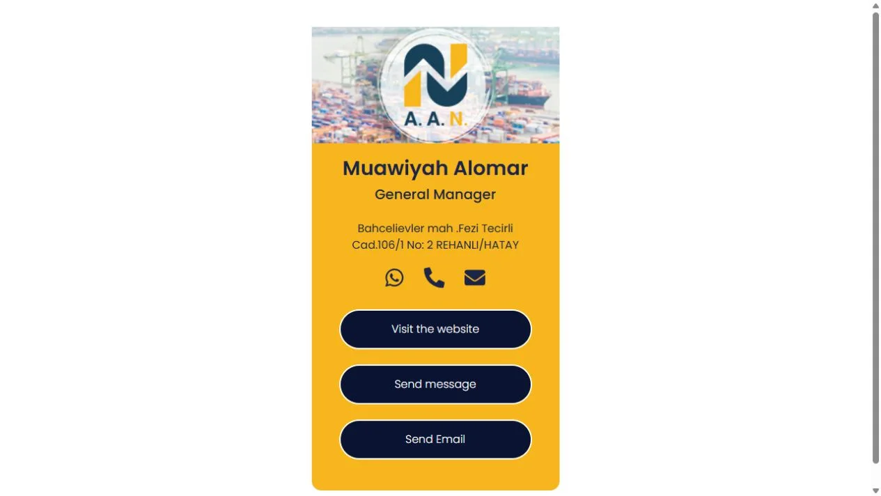 Actual website screenshot Aanora · QR by Baylasan