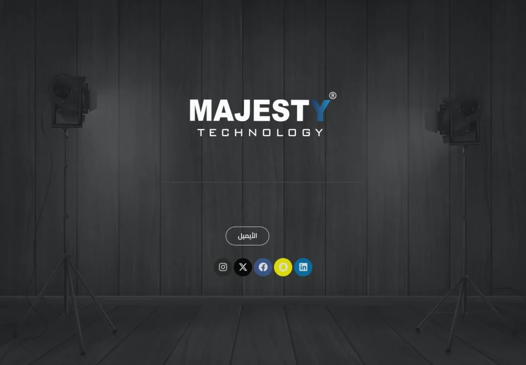 لقطة من موقع Majesty Technology · QR — مشروع تقنية من أعمال بيلسان